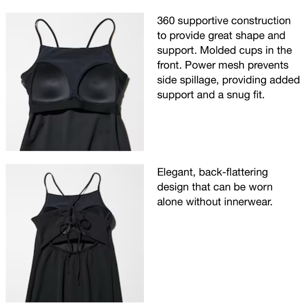 NWT Crepe Jersey Bra Camisole Dress M - Picture 7 of 8
